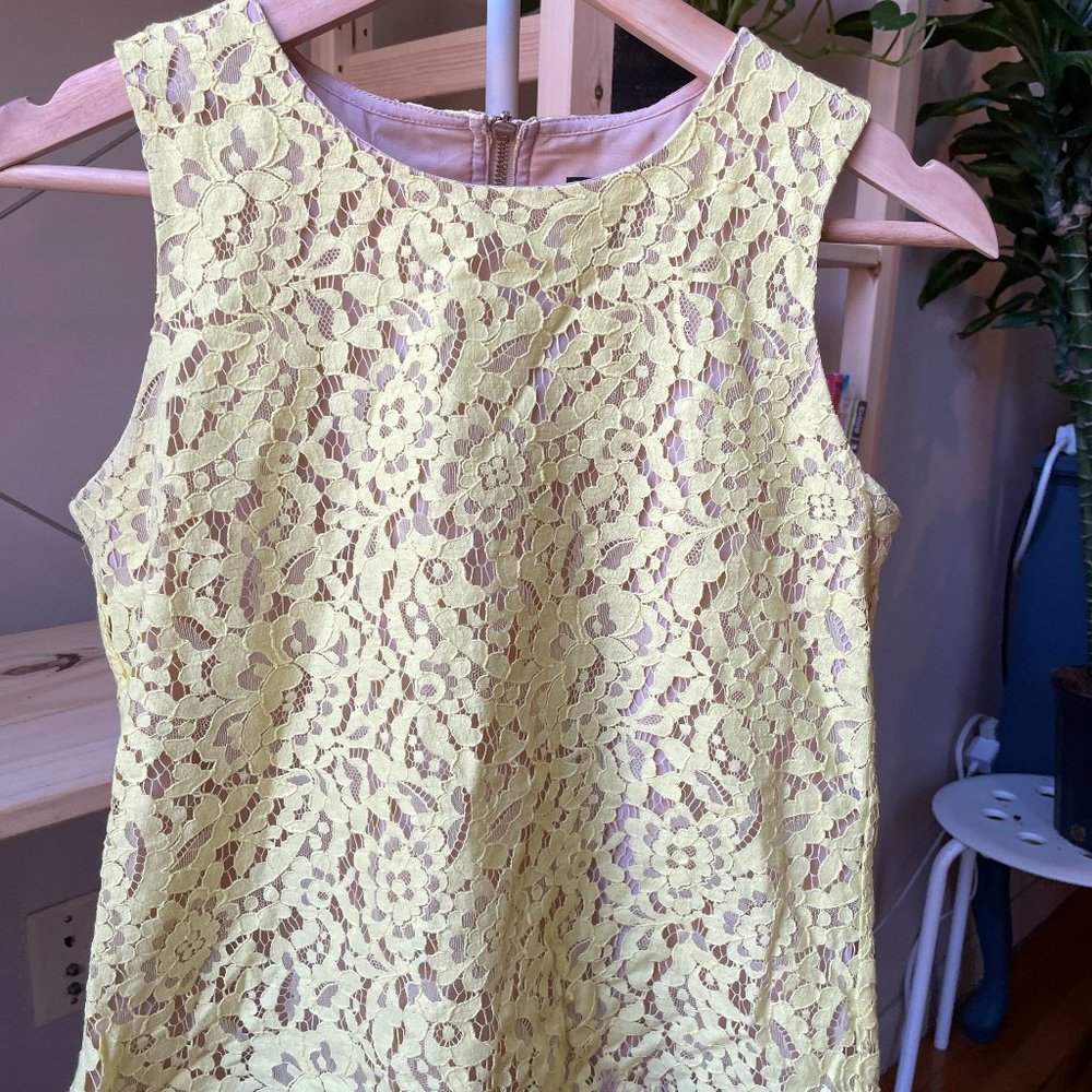 Ann Taylor Yellow Lace Top
